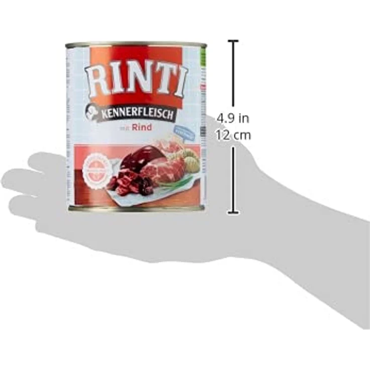 Rinti Kennerfleisch 800 g, Hunde-Nassfutter mit hohem Fleischanteil, getreidefrei und ballaststoffreich – Bild 2