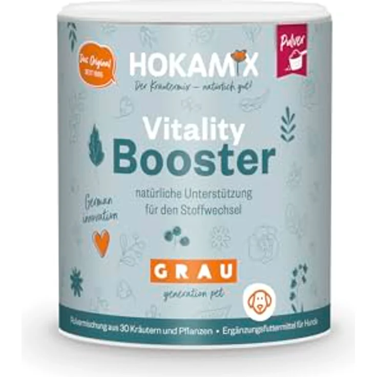 GRAU HOKAMIX30 Classic Pulver, Kräutermischung mit 30 wichtigen Kräutern zur Gesundheitsvorsorge für Hunde, 400 g – Bild 2