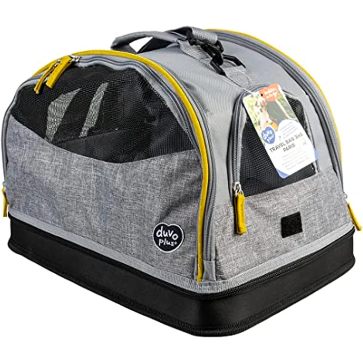 DUVO+ Paris Travel Bag 3in1, graue Tiertransporttasche für Hunde bis 6 kg, wasserdicht und mit abnehmbarem Kissen – Bild 2