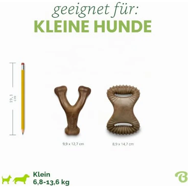 Benebone 2-Pack Indestructible Dental Chew/Wishbone für aggressive Kauer, langlebig mit echtem Bacon-Geschmack, für kleine Hunde, Made in the USA – Bild 4