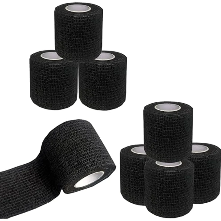 NELLHOMY 8 Rollen Selbstklebende Verband Bandage, 5cm x 4,5m, Elastische Fixierbinde für Sport und Haustiere, atmungsaktiv und reißbar – Bild 1