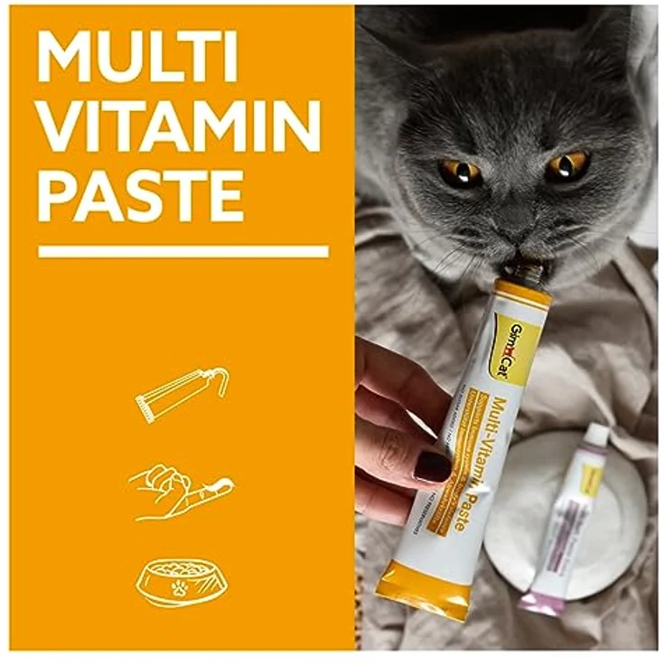GimCat Multi-Vitamin Paste, Gesunder Katzensnack zur Stärkung des Immunsystems, 200 g Tube – Bild 5