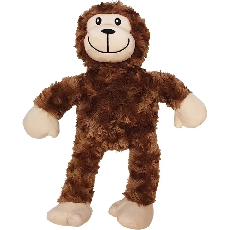 Nobby Hundespielzeug Plüschaffe mit Seil, 35 cm, robust, braun