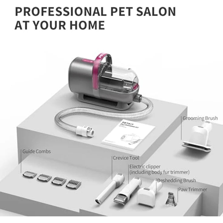 PETKIT Pet Grooming Vacuum Kit (LM4), 5-in-1 Pflegeset mit leistungsstarkem Vakuum und geräuscharmem Motor – Bild 2