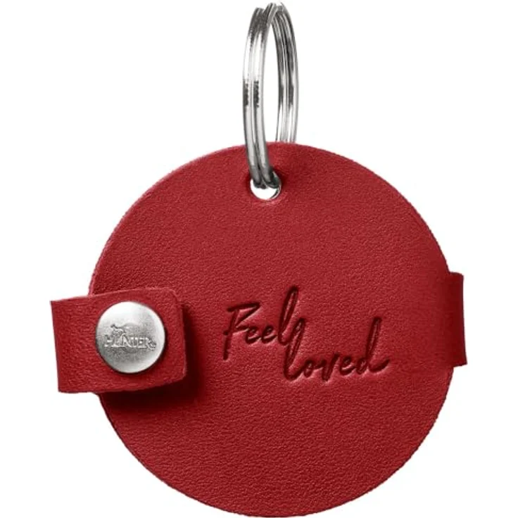 HUNTER Anhänger Hundemarken-Etui Love, rotes Etui für Hundemarken, Größe S, Made in Germany – Bild 3