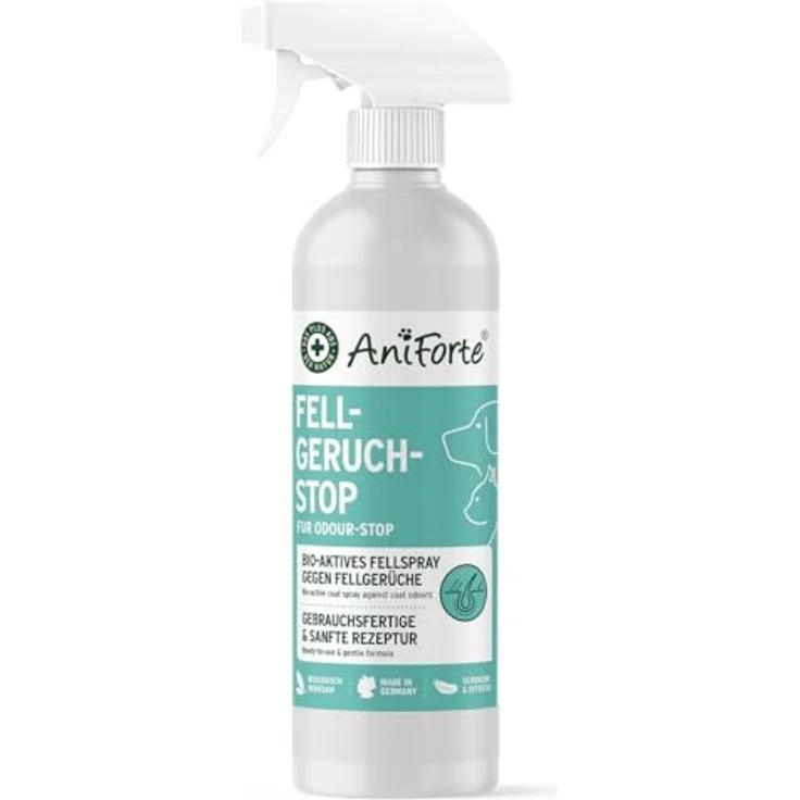 AniForte Fellgeruch-Stop, Fellspray gegen Hundegeruch & Katzengeruch, 200ml, natürlicher Geruchsneutralisierer für Langhaar & Kurzhaar, pflegt das Fell ohne Hundeparfüm, hergestellt in Deutschland – Bild 1
