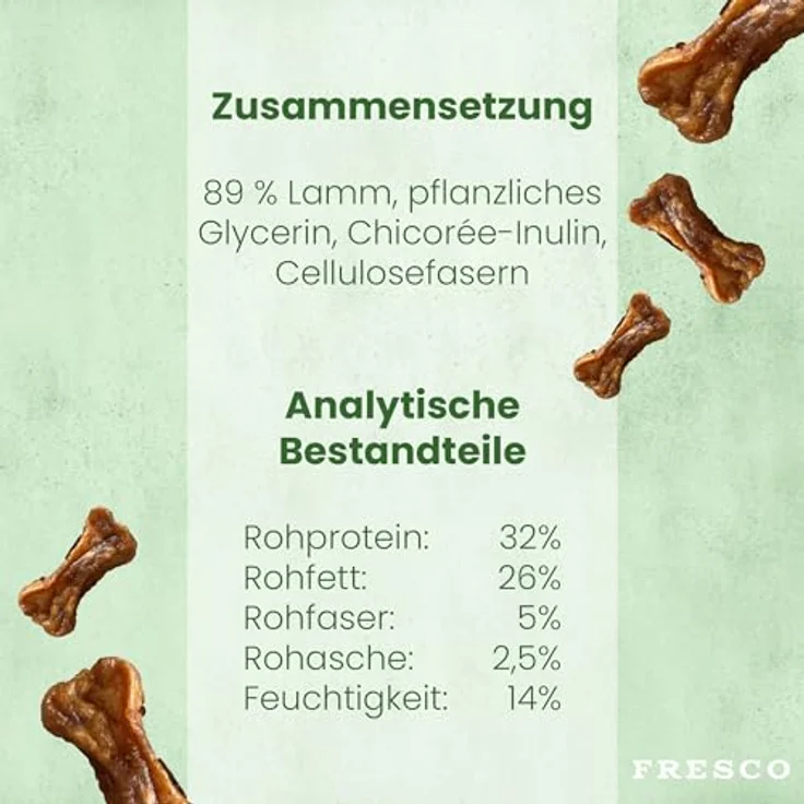 Fresco Dog Martin Rütter Trainingsknöchelchen Lamm 1kg, getreidefrei & hypoallergen mit 89% Frischfleisch, geruchs- & fettarm, ideale Hundeleckerli fürs Hundetraining – Bild 5