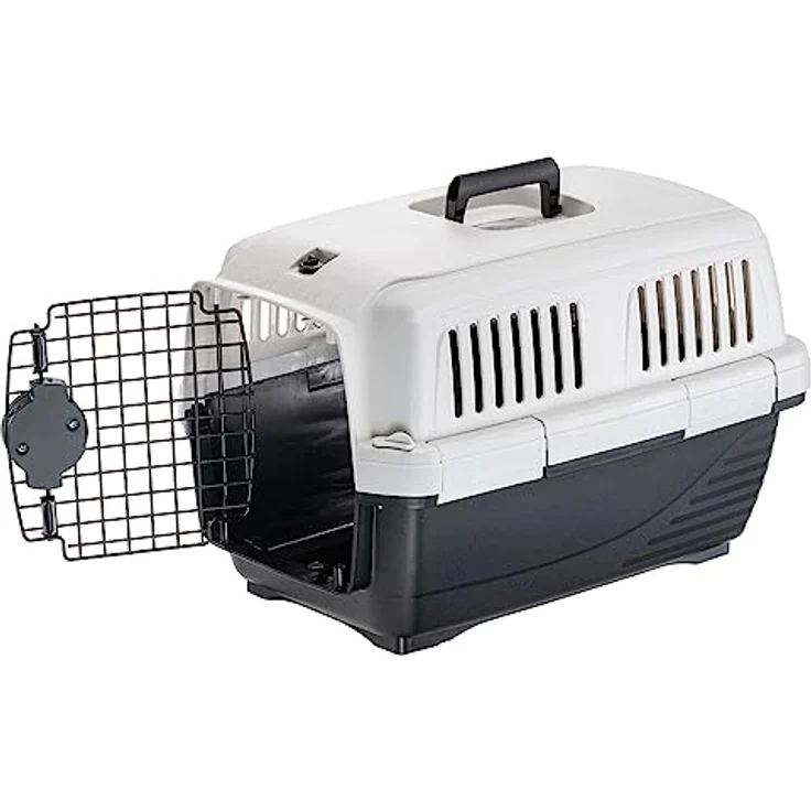 Ferplast Clipper 1, IATA-zugelassene Katzentransportbox und Hundetransportbox für kleine Hunde und Katzen bis 5 kg, robuste Hartschalen-Konstruktion mit Sicherheitsverschluss, 50 x 33 x 32 cm – Bild 2