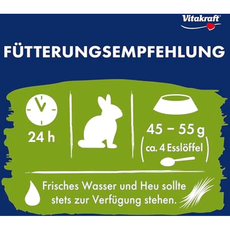 Vitakraft Premium Menü Vital für Zwergkaninchen, artgerechte Mischung mit Rohfaser, Gemüse und Vitalkomplex, 1 kg – Bild 4