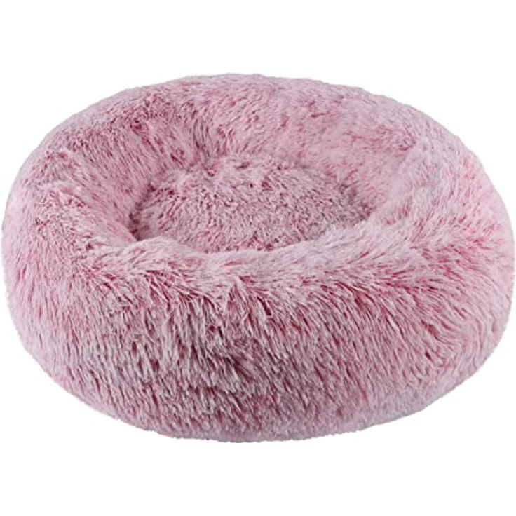 BVAGSS Hundebett Rund XH034, Flauschiges Donut-Kuschelkissen aus ultraweichem Plüsch, waschbar, für kleine bis große Hunde und Katzen – Bild 1