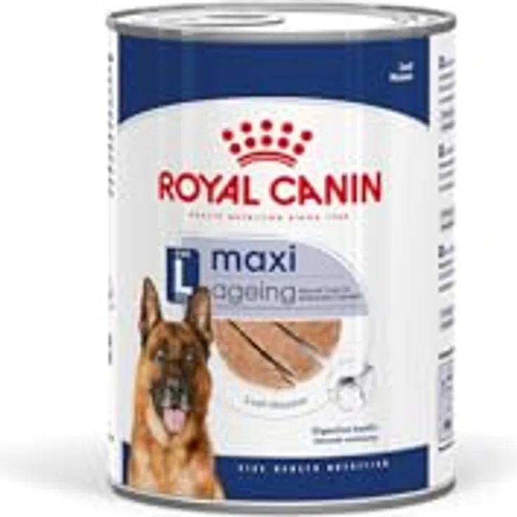 Royal Canin Maxi Ageing Mousse, 12 x 410 g, Alleinfuttermittel für große Hunde (26-44 kg), nährstoffreiche Feuchtnahrung für Senioren ab 5 Jahren
