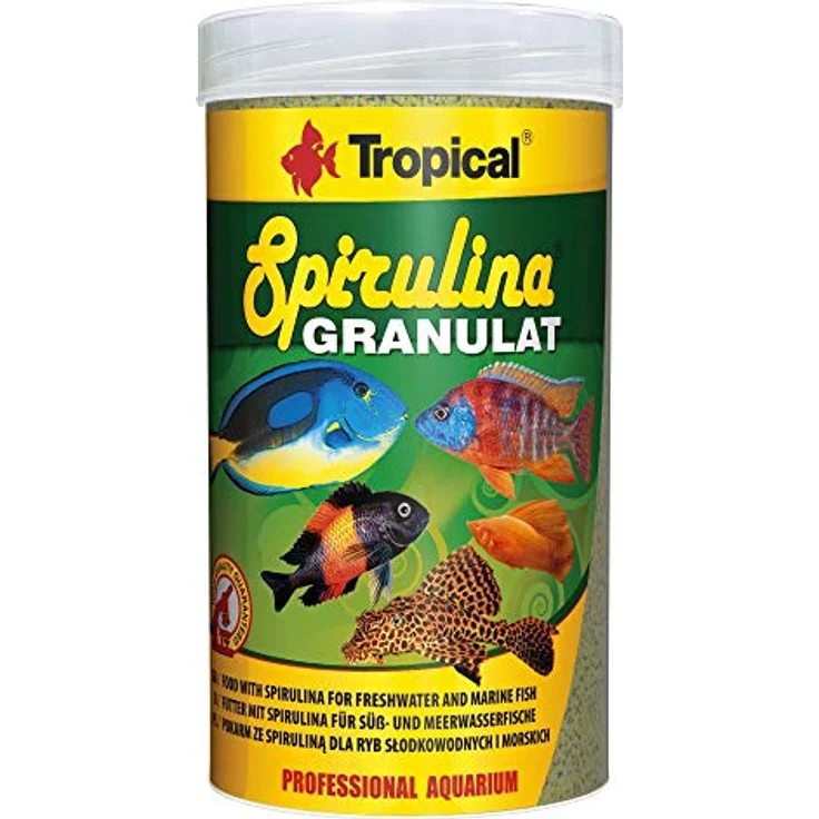 Tropical Tadeusz Ogrodnik Cichlid Red & Green Stick M, Spirulina Granulat, 110 g – Bild 1