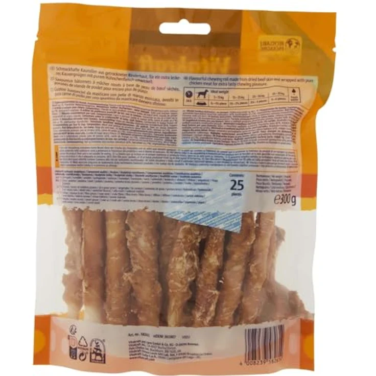 Vitakraft Delicious Chews Kaurollen Huhn S, 300 g (25 Stück), für kleine Hunde, fettarm und ohne Zusatzstoffe – Bild 3