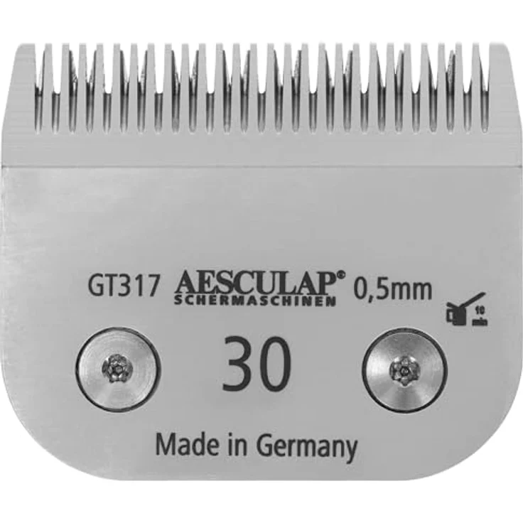 KERBL Aesculap Scherkopf SnapOn, 0,5 mm Größe 30, Kohlenstoffstahl, werkzeugloser Wechsel, made in Germany, für Hunde und Kleintiere – Bild 2