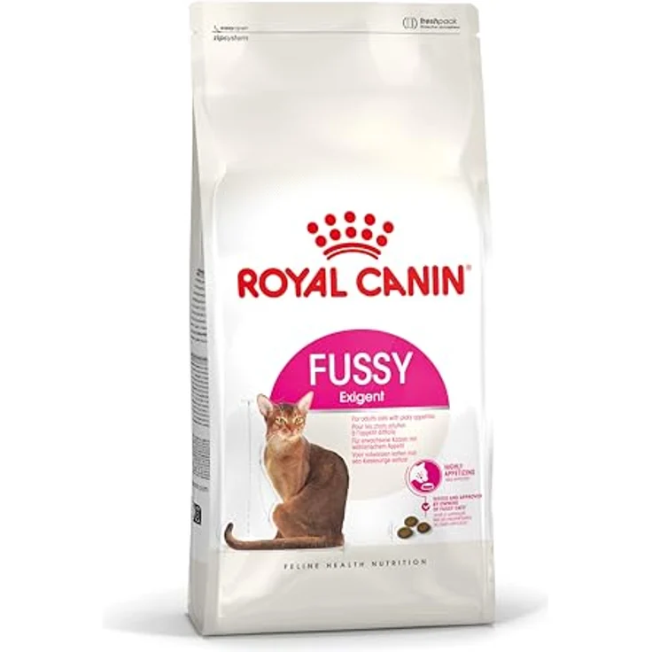 ROYAL CANIN Fussy Exigent, 2 kg Alleinfuttermittel für ausgewachsene wählerische Katzen, proteinreich mit spezieller Krokettenform und drei Aromenprofilen – Bild 1