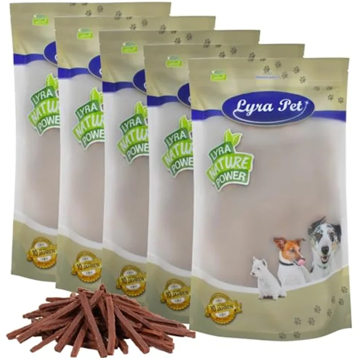 Lyra Pet® Rinderdörrfleisch Sticks 5 kg | Kausnack für Hunde & Welpen | Fettarm, gut verträglich, wiederverschließbar