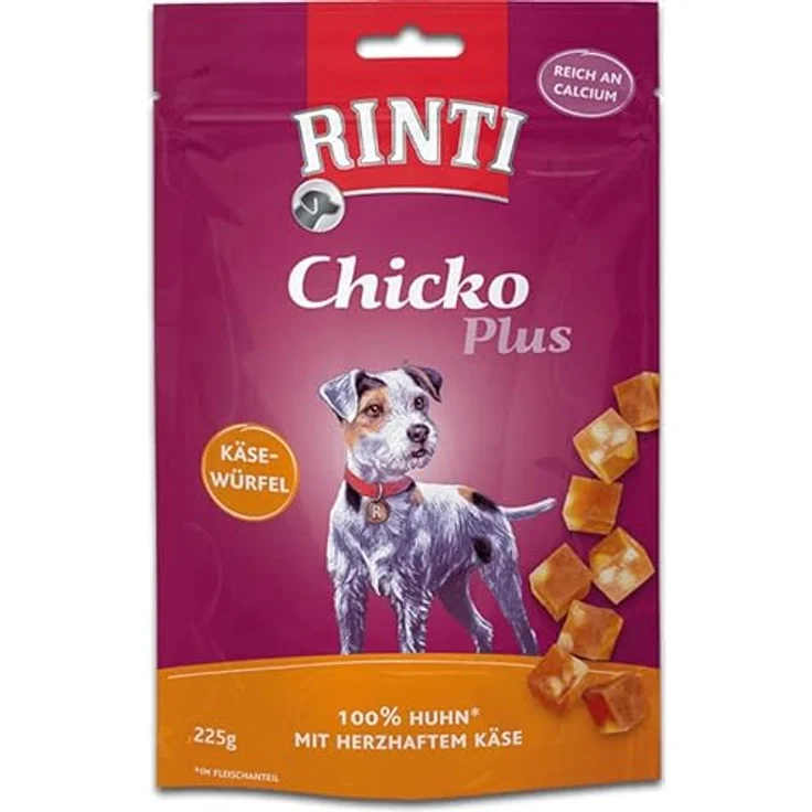 Rinti Chicko Plus Käsewürfel, Hühnersnack mit Käse und Echt-Fleischgarantie, 225 g – Bild 2
