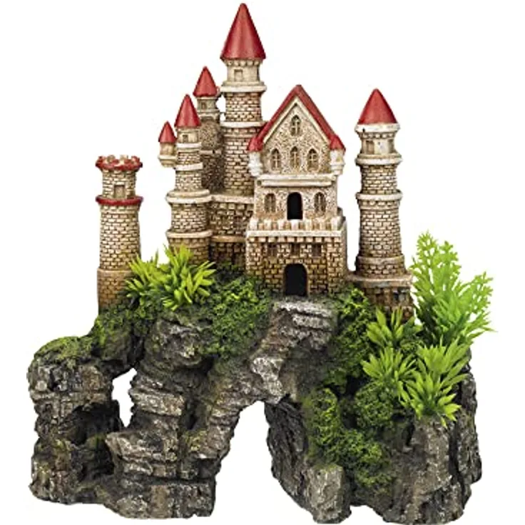 Nobby Aqua Ornaments Schloss Dekoration aus Polyresin, geeignet für Süß- und Seewasseraquarien, 20,3 x 9,3 x 21,7 cm