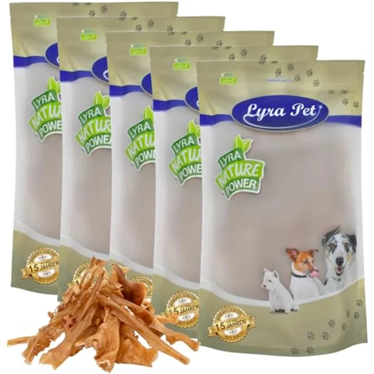 Lyra Pet® 5 kg Lammkopfhaut dunkel getrocknet, naturnaher Kausnack für Hunde, proteinreich und fettarm – Bild 1