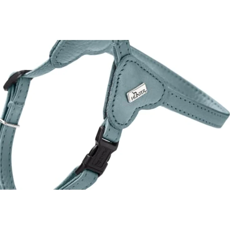 HUNTER Hundegeschirr SOHO MINI, hellblau, aus weichem Rindsleder, fellschonend, leicht, für kleine Hunde & Welpen, Größe XS-S, Made in Germany – Bild 3