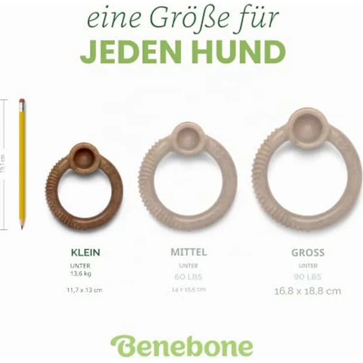 Benebone Ring, unzerstörbares Kauspielzeug für aggressive Kauer mit echtem Speckgeschmack, für kleine Hunde bis 30 Pfund – Bild 4