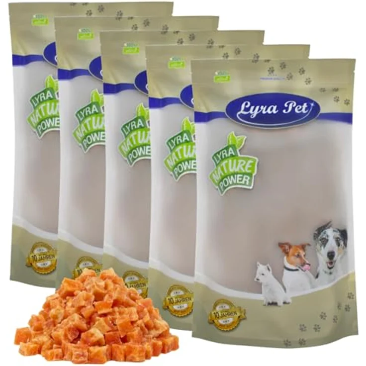 Lyra Pet® Hühnerfleischwürfel mit Fisch, 5 kg, fettarmer Kausnack für Hunde, ideal als Belohnungs- und Trainingssnack, wiederverschließbar, weich und gut verträglich – Bild 1