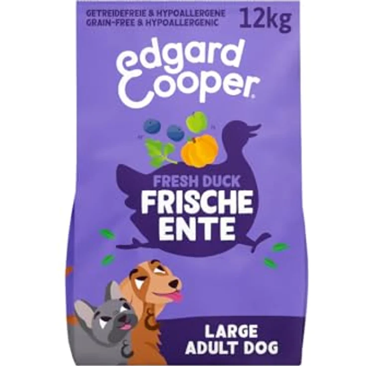 Edgard & Cooper Adult Frische Ente, Getreidefreies Hunde-Trockenfutter mit hochwertigem Protein, 12kg – Bild 1