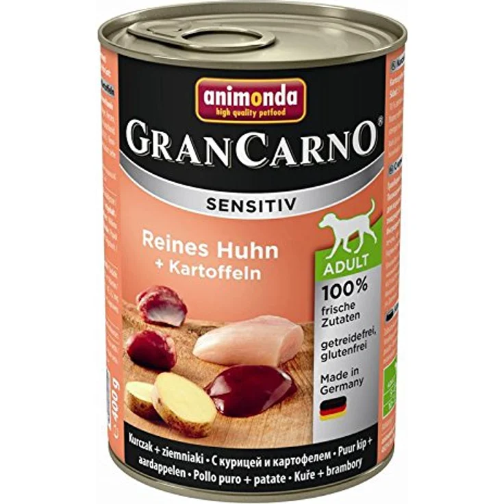 animonda GranCarno Sensitiv Huhn und Kartoffel, Hunde-Nassfutter ohne Gluten, 6x400g – Bild 2