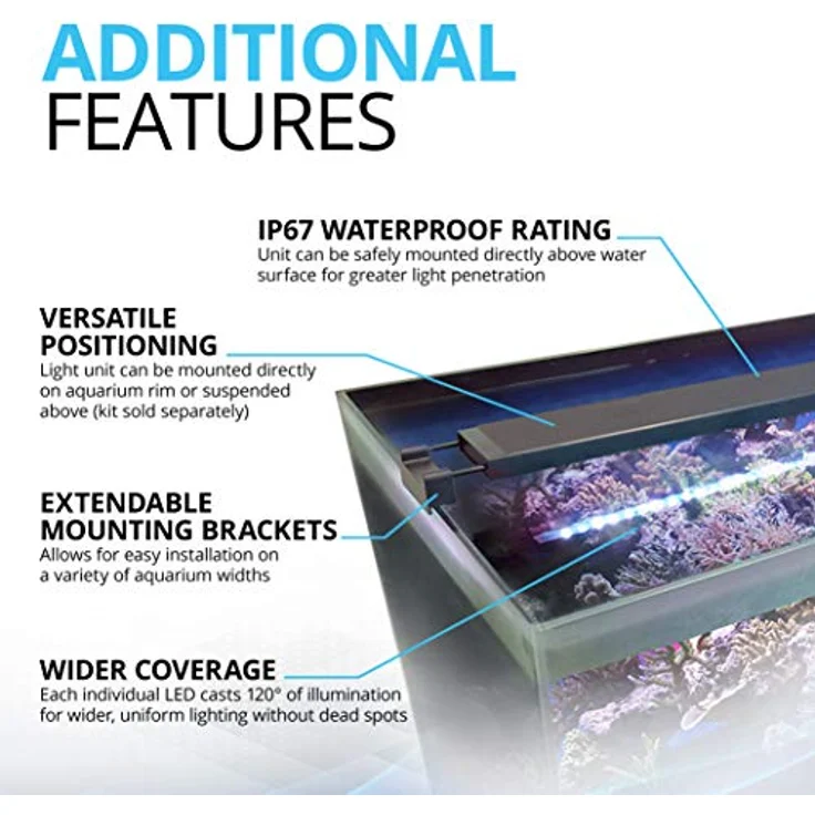FLUVAL Marine 3.0 LED Aquariumleuchte, vollspektrale Aquarienbeleuchtung mit WLAN-Steuerung und 24-Stunden-Zyklus – Bild 7