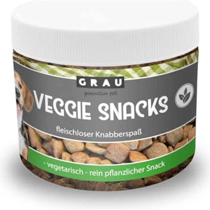 GRAU – das Original – Getreidefreie, vegetarische Snacks für Hunde, 1x160g, Ergänzungsfuttermittel für Hunde mit Unverträglichkeiten