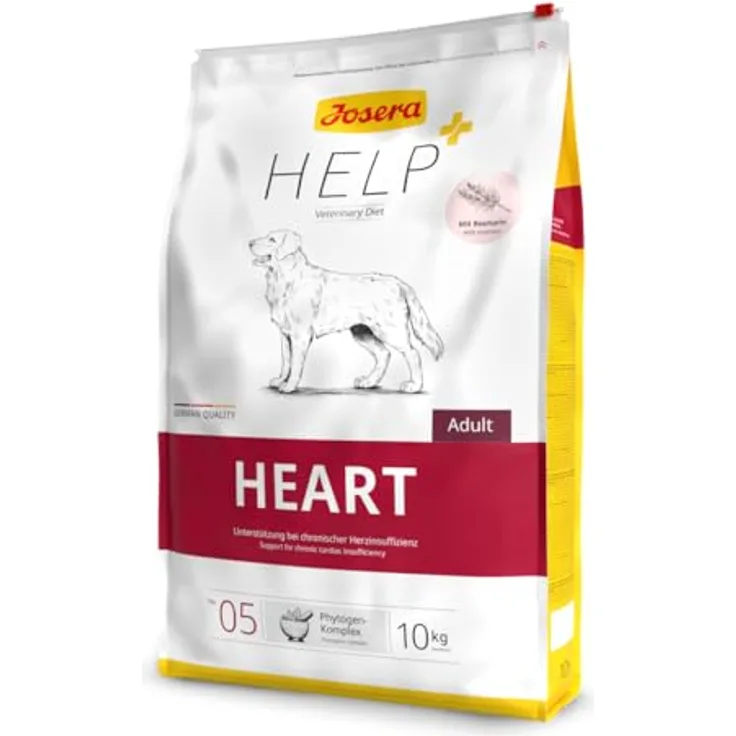 Josera Help Heart, Hunde-Trockenfutter mit weniger Natrium und Lachsöl, 10kg