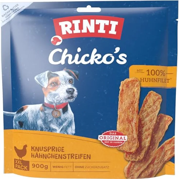 Rinti RINTI Chicko Huhn, XXL-Pack 900g, 100% frisches Huhn, leicht verdaulich, fett- und zuckerarm