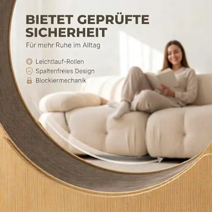 noviclass® Katzenlaufrad Baghira Groß XXL, 132 cm Durchmesser, artgerecht für große Katzen, kratzfest, stabil und leise, weiß, inkl. Gratis Spielzeug und E-Book, geprüfte Qualität – Bild 5