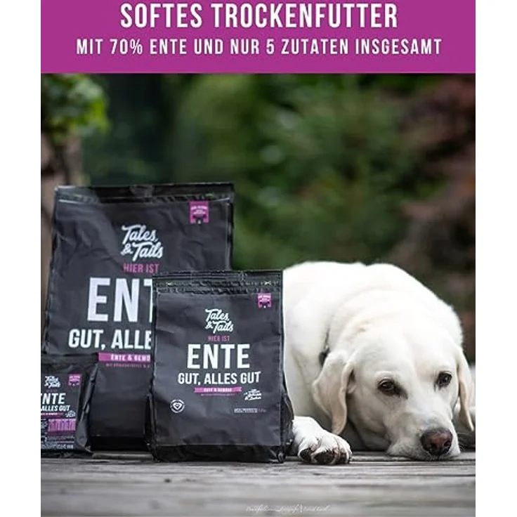 Tales&Tails getreidefreies Softfutter für Hunde, 70% Ente als einzige Proteinquelle, 4x 4kg, ohne Zucker und Zusätze – Bild 2