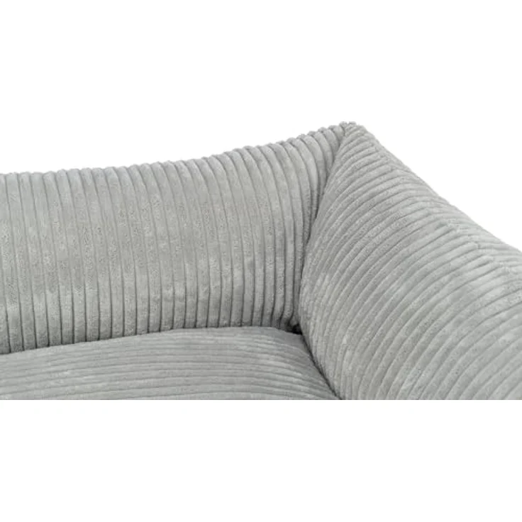 TRIXIE Tierbett Vital Bett Jonna grau für Hunde, Schaumstoffflocken-Füllung, integriertes Kissen, abnehmbarer Bezug, rutschfester Boden – Bild 5
