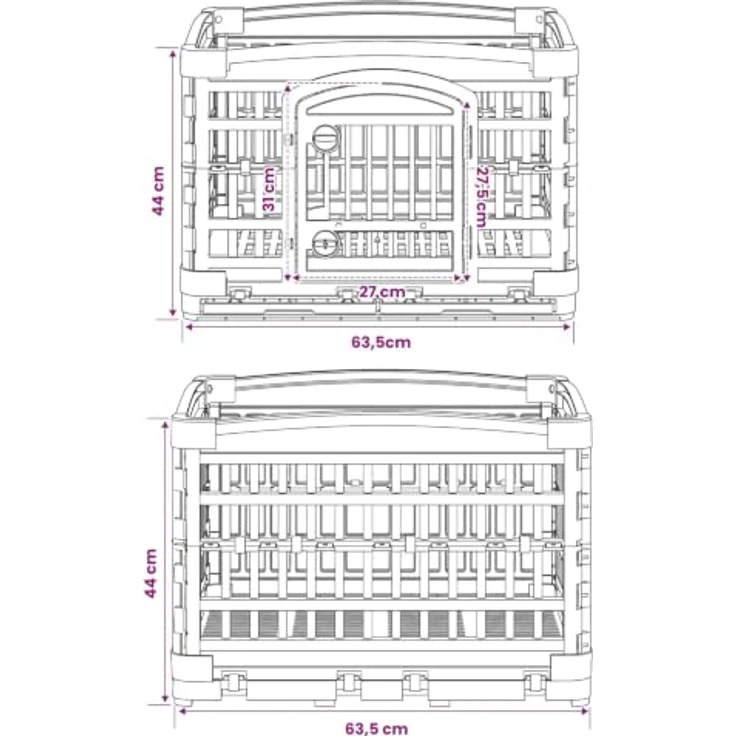 vidaXL 4-Panel Hundelaufstall, flexible Kunststoffkonstruktion 122 x 106,5 x 82 cm, UV- und wasserfest, weiß – Bild 3