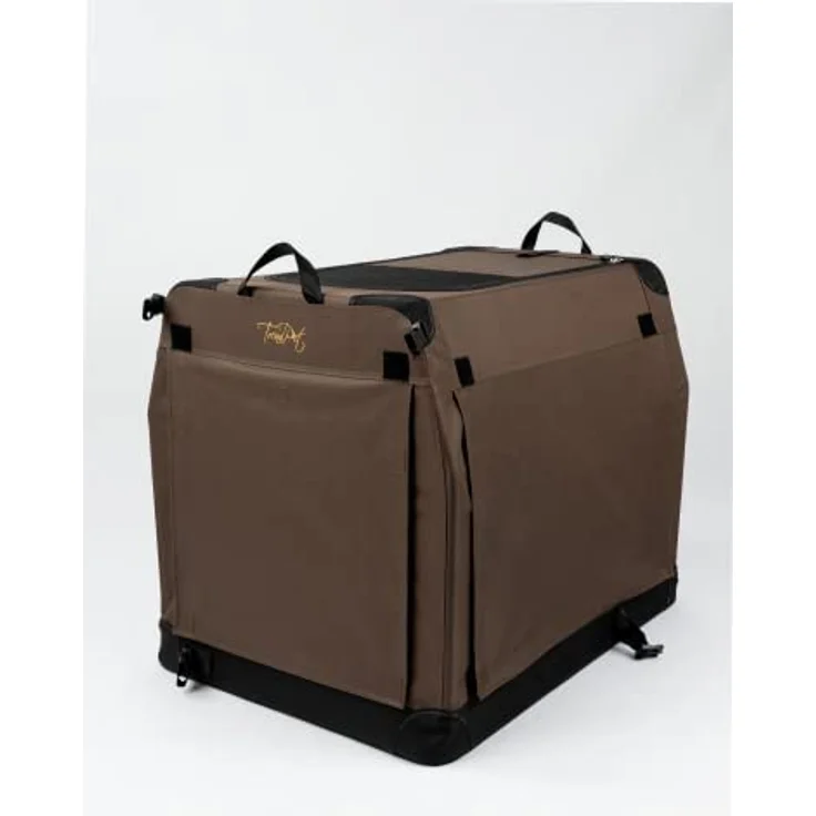 TrendPet TPX90-Pro, Leichte, Faltbare Hundebox aus Aluminium für Auto mit Verdunkelungsmöglichkeit und Netzstofföffnung – Bild 3