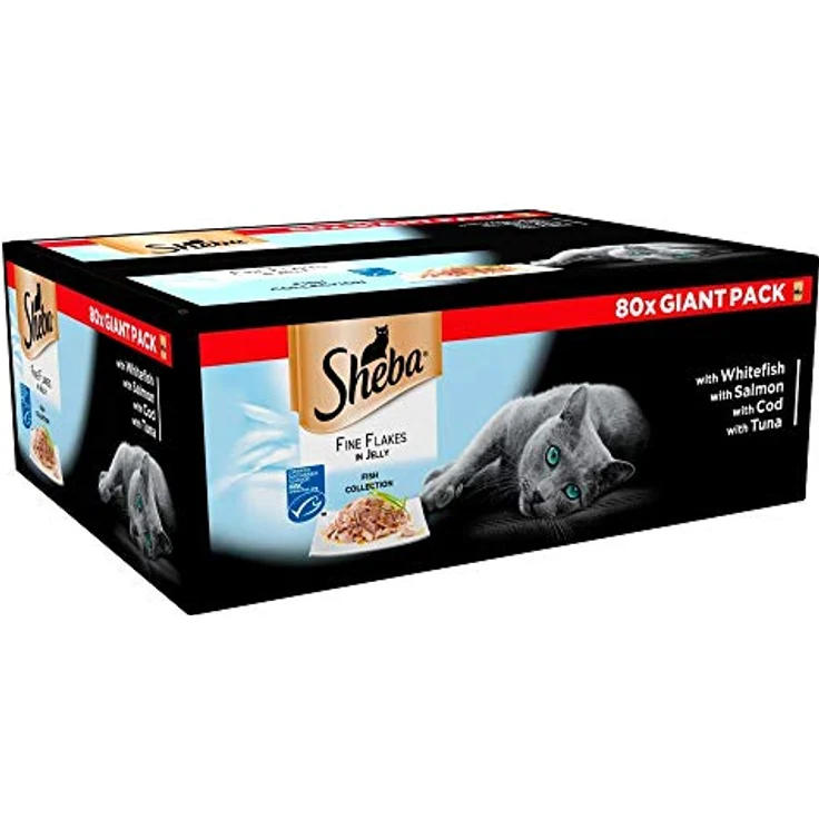 Sheba Multipack Giant-Pack Delikatesse in Gelee, Fisch Variation MSC, 80x85g Portionsbeutel – Bild 9