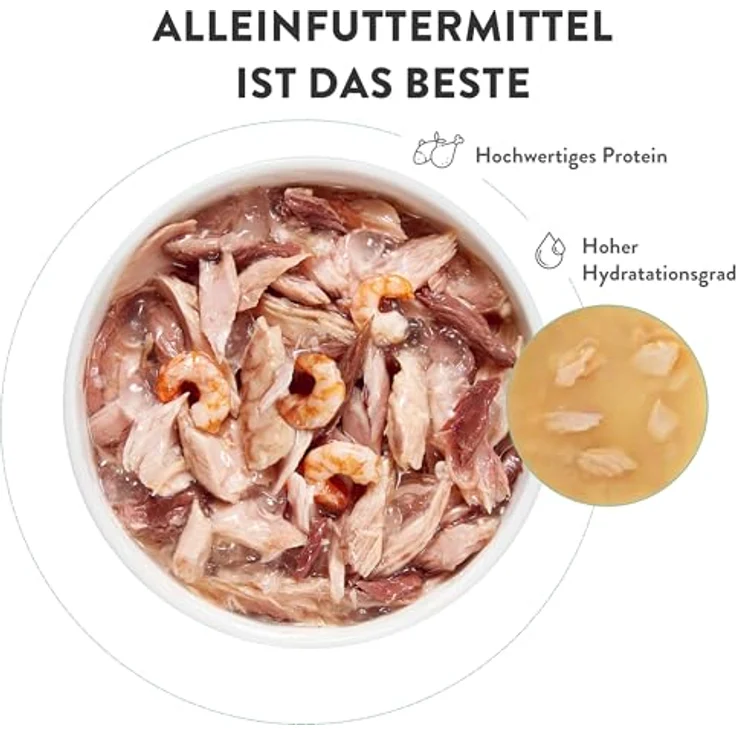 Schesir Bonito in Gelee, Vollwertiges Nassfutter für Katzen mit 100% natürlichen Thunfischfilets, 6 x 50 g, Cruelty-Free, mit Vitaminen – Bild 4
