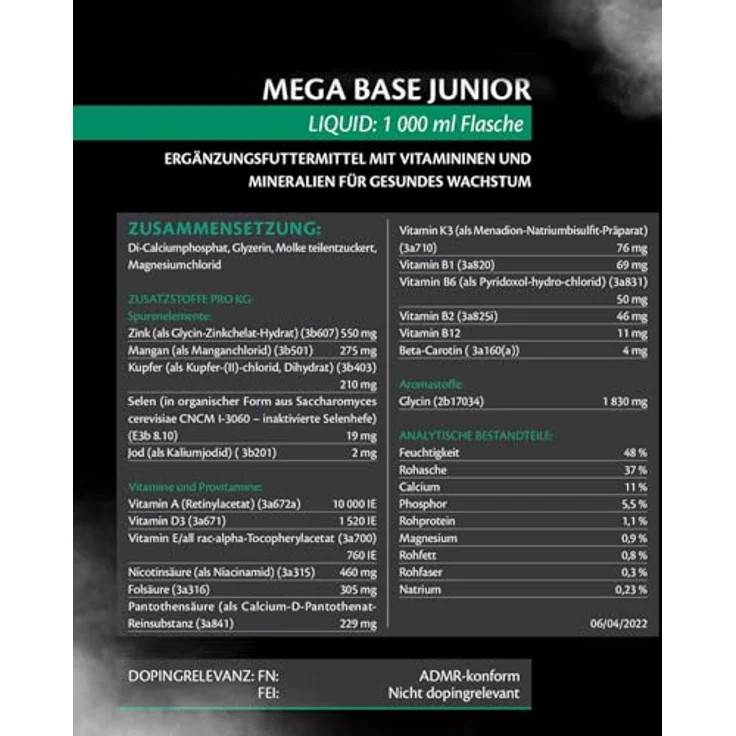 EQUISTRO® Mega Base Junior, Ergänzungsfuttermittel für Fohlen, ausgewogene Nährstoffversorgung, 1L – Bild 2
