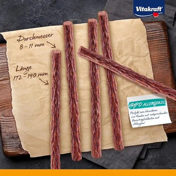 Vitakraft Beef Stick Hypoallergenic, Hundeleckerli mit Pute, Strauß, Reis und Kartoffeln, zuckerfreie Rezeptur, 50x12g – Bild 2