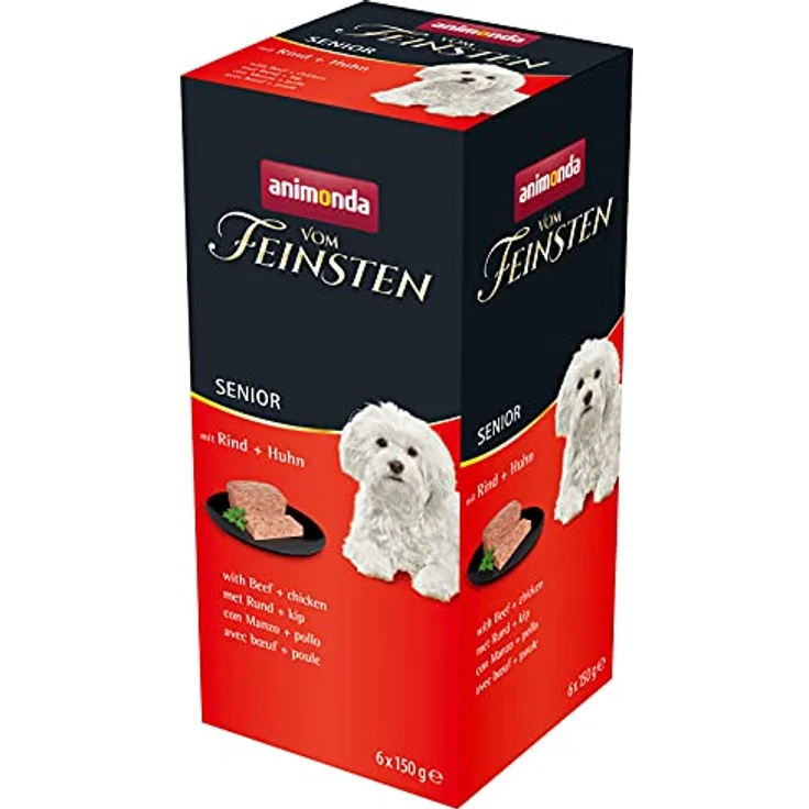 Animonda Vom Feinsten Senior, Hundefutter mit 6x150g Rind und Huhn, speziell für ältere Hunde ab 7 Jahren – Bild 1