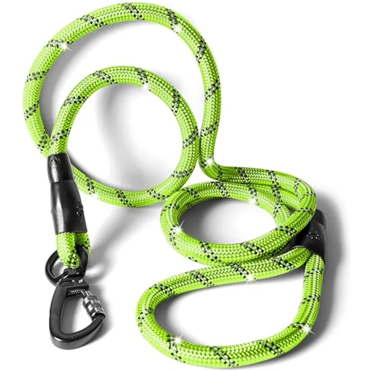 rootsnoot Hundeleine klassisch, 170 cm lang, 1,2 cm stark, für große Hunde ab 15 kg, extra stabile Führleine mit Sicherheitskarabiner – Bild 1