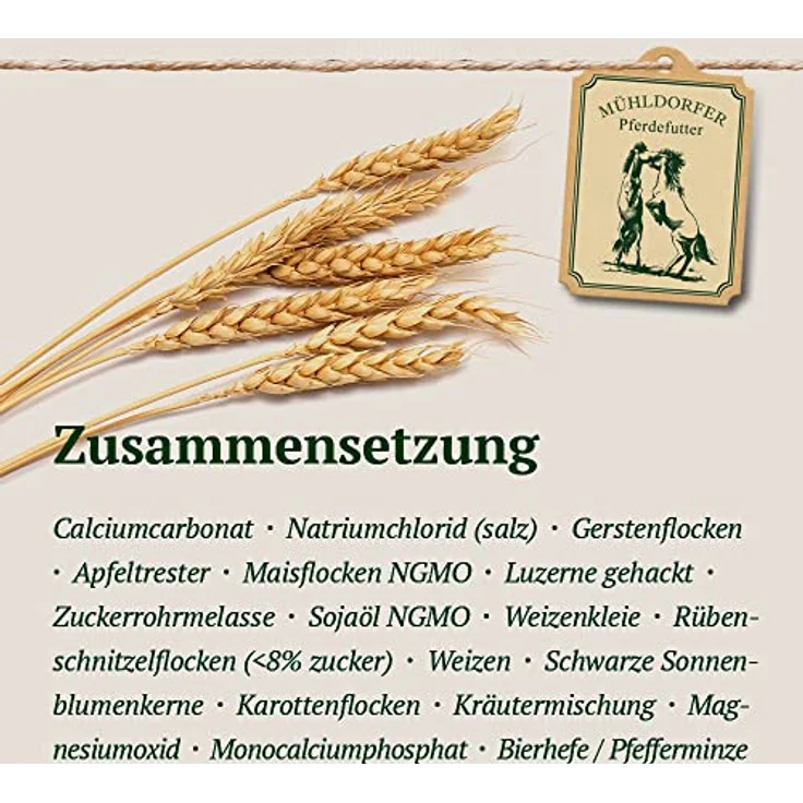 Mühldorfer Struktur Equichamp, 20 kg Vitalstoffkonzentrat mit wohltuenden Kräutern, strukturreich und vitaminisiert – Bild 4