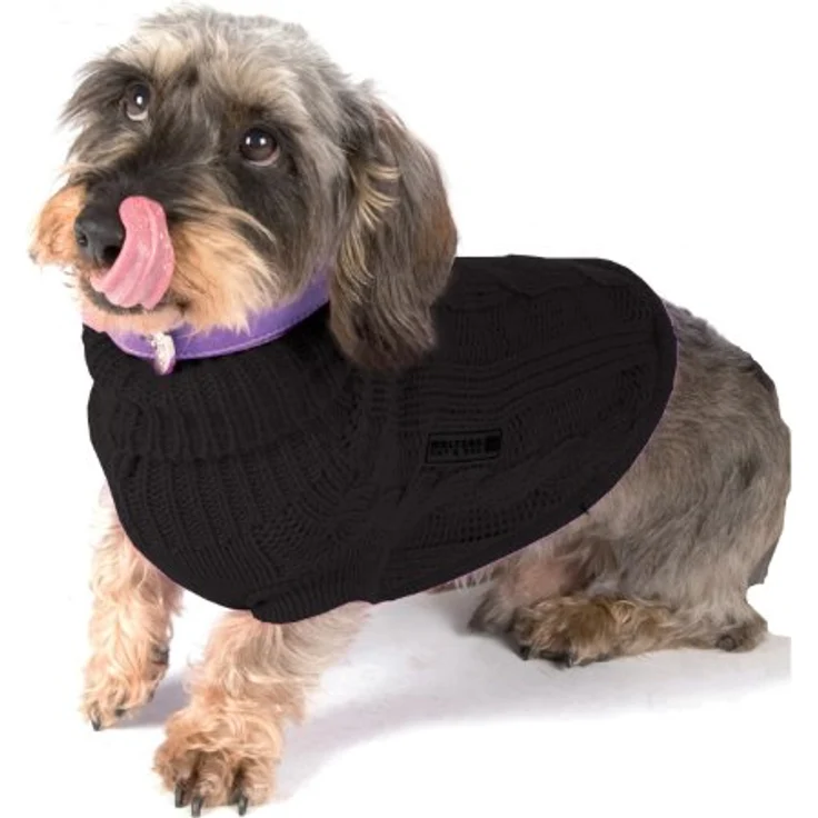 Wolters Strickpullover Zopf, Kuscheliger Hundepullover mit hohem Rollkragen, für kleine bis mittelgroße Hunde – Bild 2