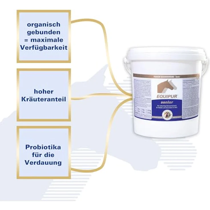 Equipur EQUIPUR Senior Pulver 5 kg, Mineralfutter für ältere Pferde mit organisch gebundenen Spurenelementen zur Unterstützung von Gesundheit und Leistungsfähigkeit – Bild 5