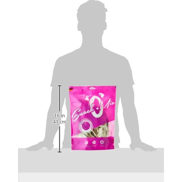 SNACKOMIO SnackOMio – Premium Hundesnack – 100% Kaninchenohren mit Fell, getreidefrei, luftgetrocknet, 1er Pack (450g) – Bild 5