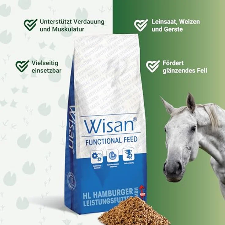 PANTO Wisan-Mais, 25 kg Kraftfutter für Pferde mit erhöhtem Energiebedarf, ideal für Sportpferde & Auffüttern, schmackhafte Mischung mit Leinsaat – Bild 2
