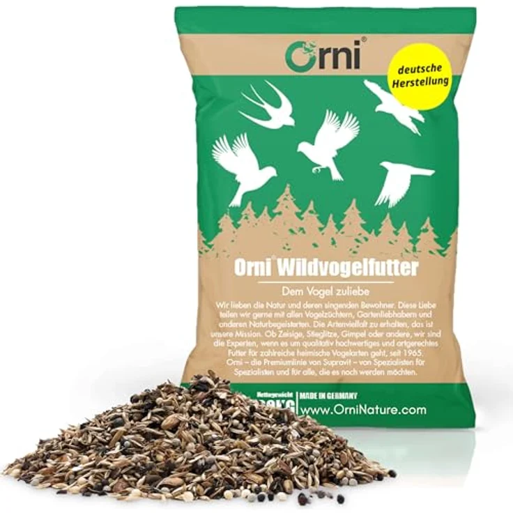 Orni Zeisig Vogelfutter 20kg, Mischung aus natürlichen Samen und Körnern für Yarellzeisig, Magellanzeisig & Gelbbauchzeisig, hergestellt in Deutschland – Bild 1