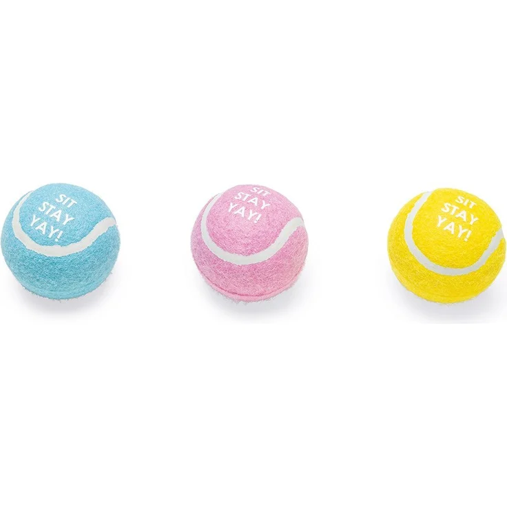 Beeztees Puppy Tennisbälle, 3er Set, extra weiches Material für zarte Welpenzähne